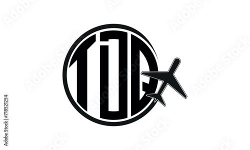 TDQ three initial letter circle tour & travel agency logo design vector template. hajj Umrah agency, abstract, wordmark, business, monogram, minimalist, brand, company, flat, tourism agency, tourist