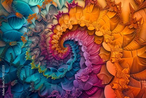 multi-colored volumetric fractal