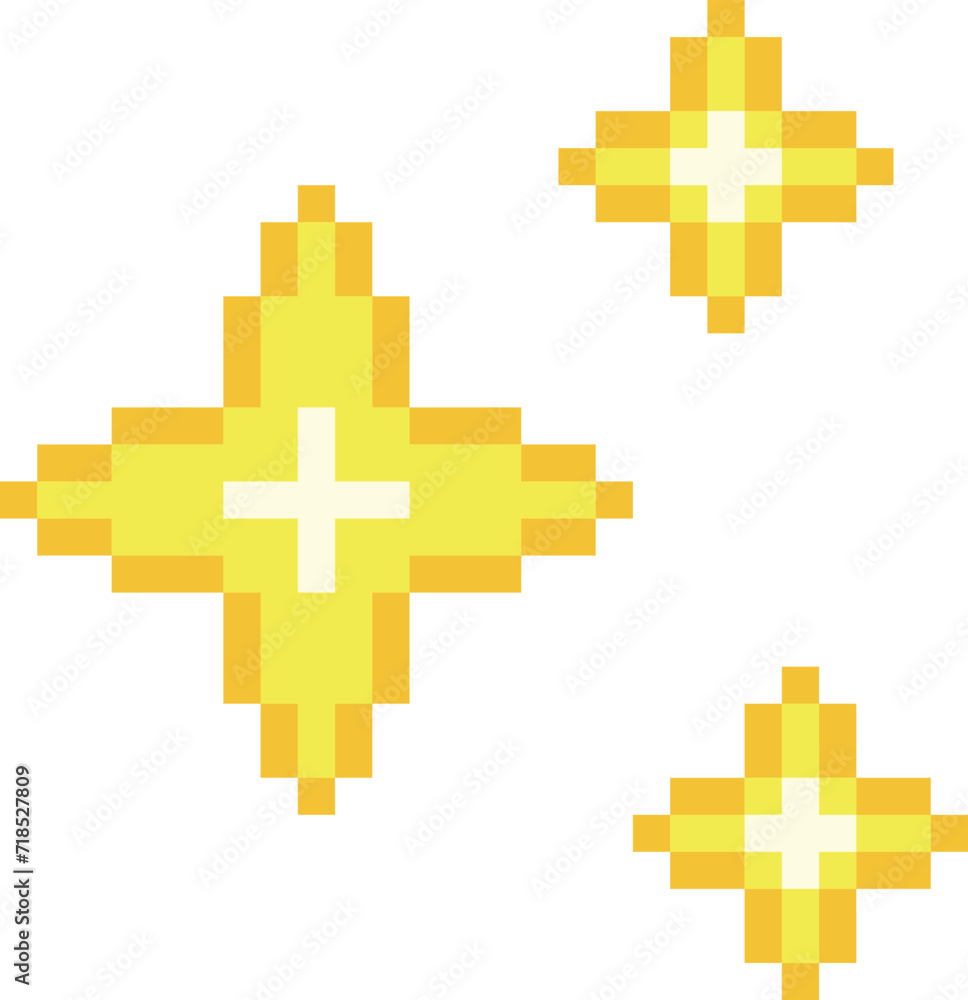 Obraz premium pixel sparkel firework illustraion