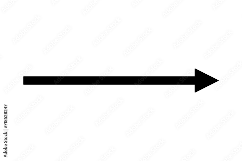 Straight long arrow pointing right. Arrow shape element Straight long arrow pointing right. Arrow shape element