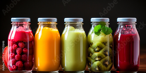 Healthy and fresh fruit and vegetable smoothies Made with a variety of ingredients to create a delicious sensation Ideal for those looking for a nutritious and refreshing drink