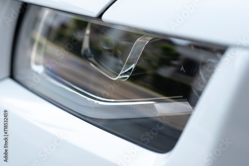 Luxury car  head lightSelective Focus