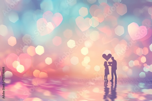 love icons bokeh background