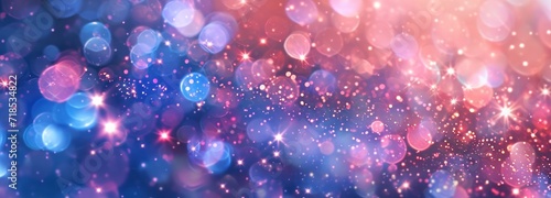 Pink blue pattern bokeh background