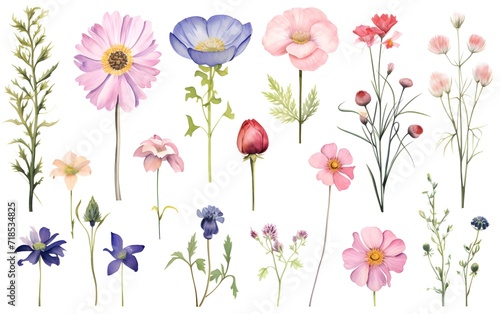 Add a touch of natural beauty to your designs with painted flower illustrations