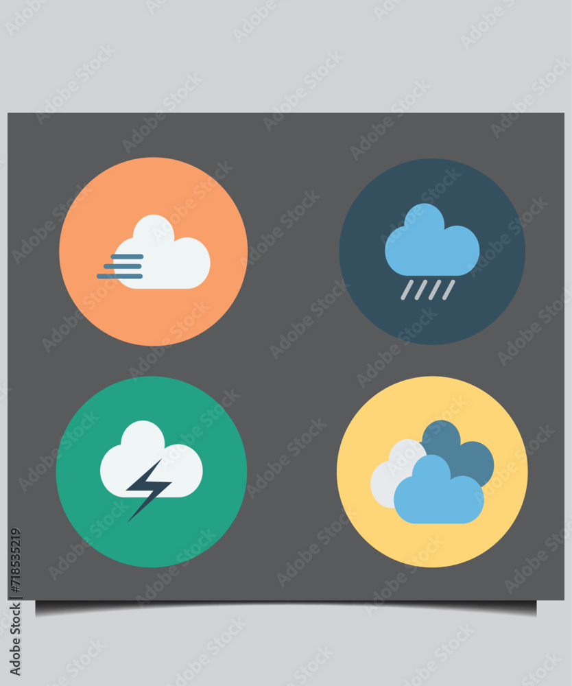 Obraz premium weather icon set
