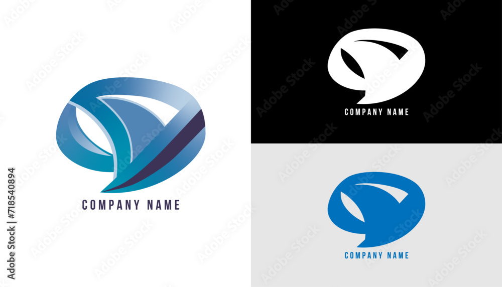 Abstract Pictorial Mark Logo Template with Vibrant and Strong Color for Corporate Company blue bubble speech Abstract Pictorial Mark Logo Template with Vibrant and Strong Color for Corporate Company blue bubble speech