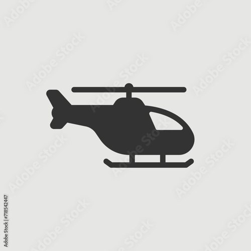 Vector Simple Isolated Helicopter Icon