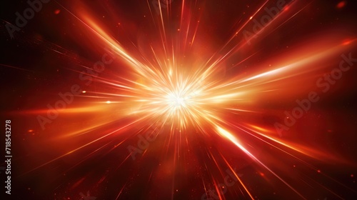 Red Supernova Explosion in Space