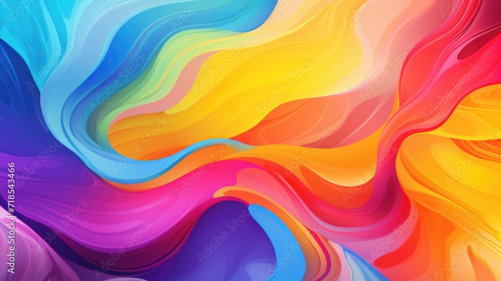 Vibrant Abstract Color Waves Background