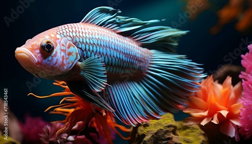 Colorful Fish Swimming Underwater Beauty Elegance Generated By Ai 1