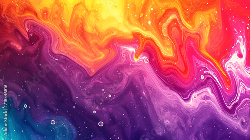 A psychedelic style with rainbow colors patterns, colorful liquid background, generative ai
