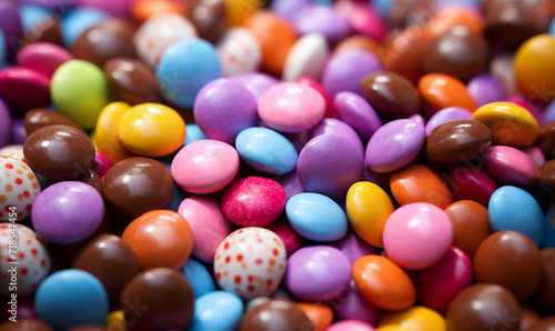 Colorful candies background. Colorful chocolate candies background.