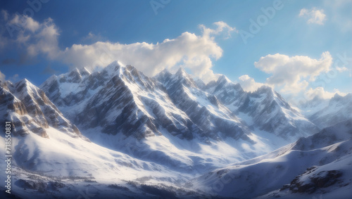 snow covered mountain snow covered mountains in winter snow covered mountains snow covered mountains © Awais