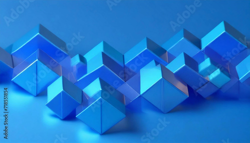 abstract blue geometric background  3d background