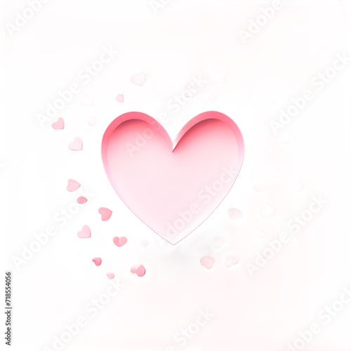 Pink heart with Transparent Background