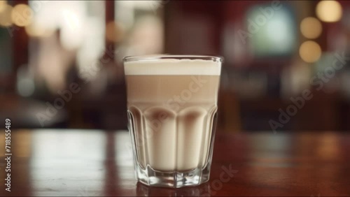 3d glass of irish cream at the bar photo