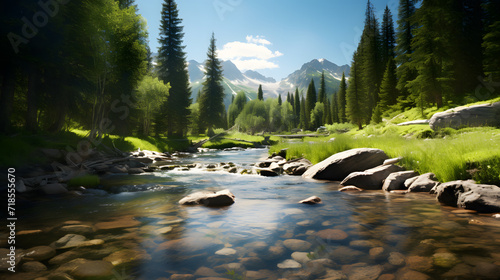  Amazing mountain stream in a wilderness setting