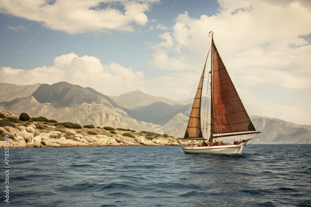 Sailing through the Greek Islands.