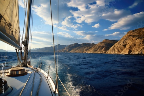 Sailing through the Greek Islands.