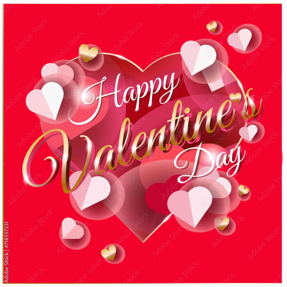 Happy Valentines day card, vector, celebration