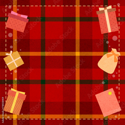 プレゼントのかわいい背景イラスト