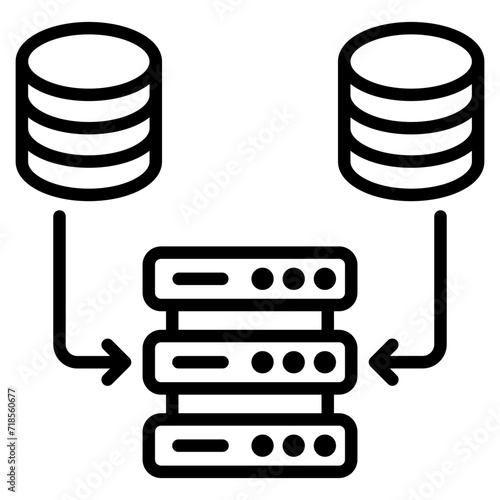 Data Merge Icon Element For Design