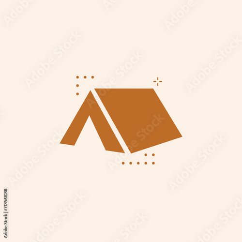  camping logo line art simple minimalist vector illustration template icon graphic design. bundle collection of various camp at nature with badge 