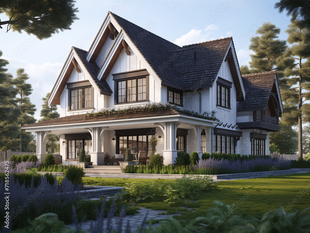 Two storey house. Two storey house.