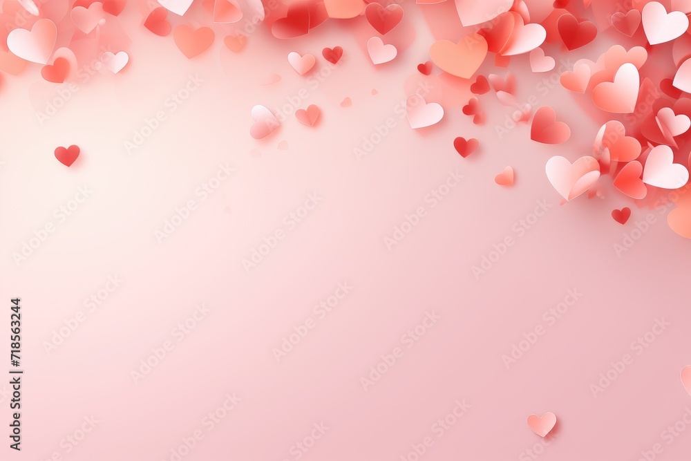 Valentine's Day Symphony Pink and Red Hearts in a Stunning Background Valentine's Day Symphony Pink and Red Hearts in a Stunning Background