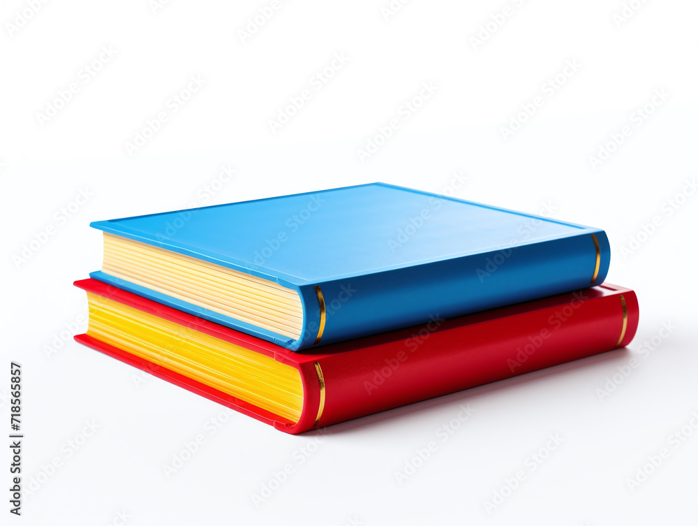 A stack of multicolor notebook isolated on white background. A stack of multicolor notebook isolated on white background.