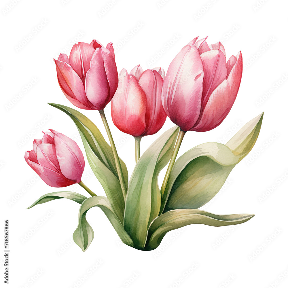 Fototapeta premium Blooming Beauty: Easter Tulips - Vibrant Floral Delight for Spring Celebrations