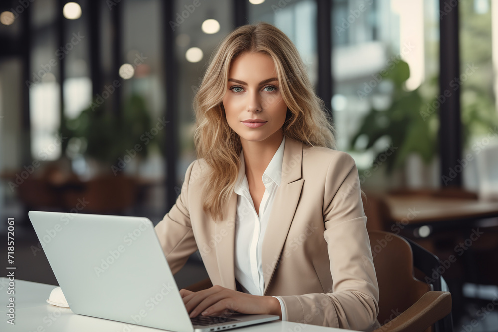 businesswoman working on laptop businesswoman working on laptop
