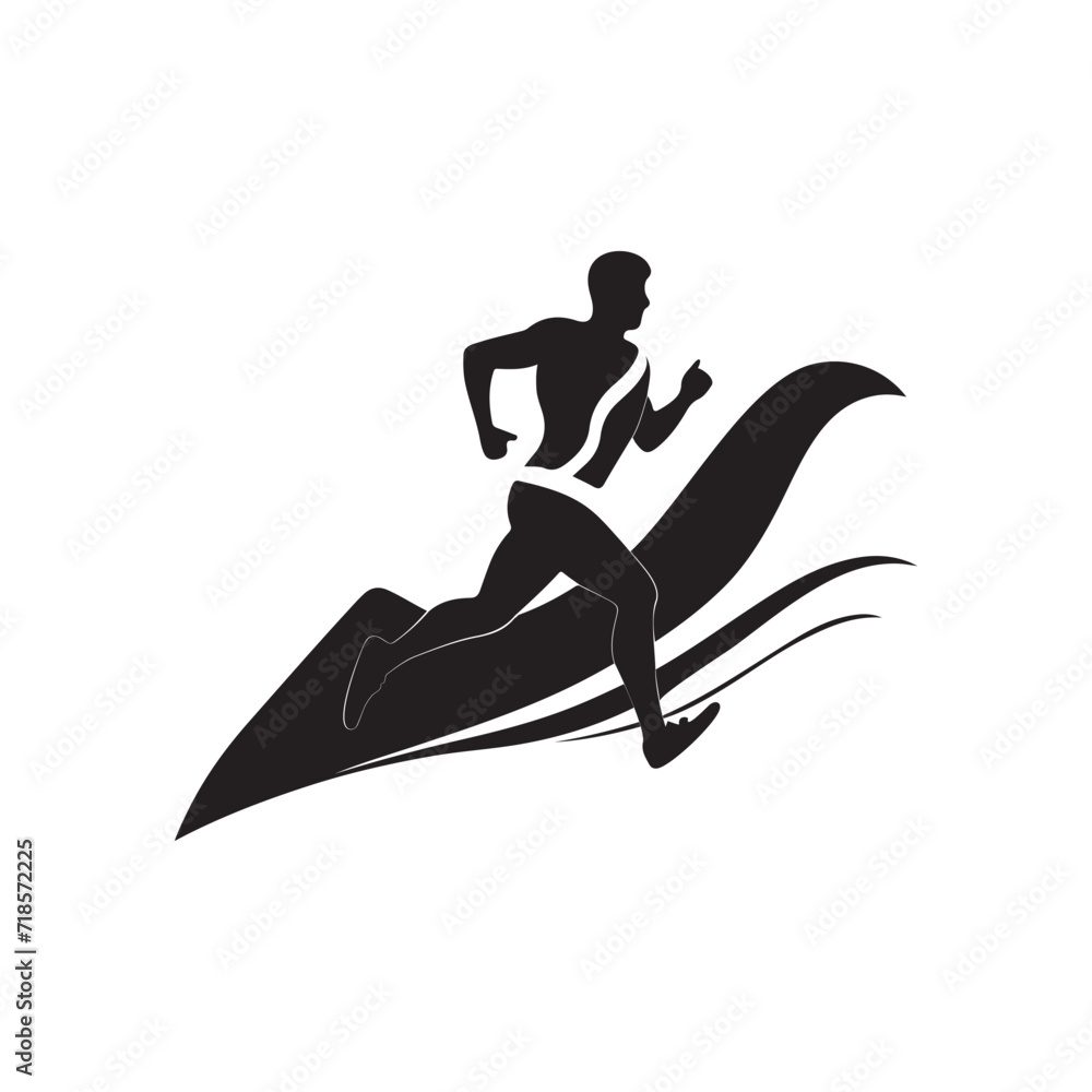 Running Silhouette Vector Art, Icons, and Graphics Running Silhouette Vector Art, Icons, and Graphics