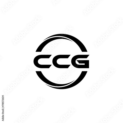 CCG letter logo design with white background in illustrator, cube logo, vector logo, modern alphabet font overlap style. calligraphy designs for logo, Poster, Invitation, etc. photo