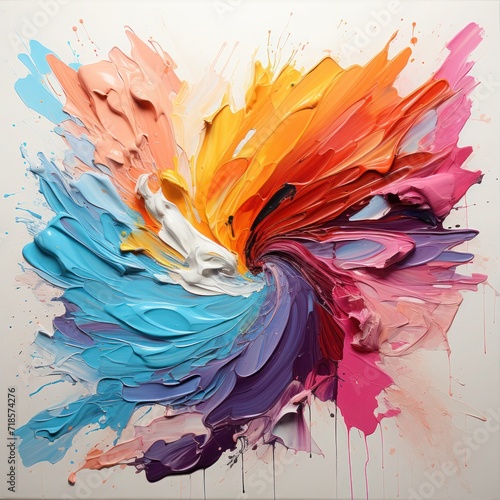 an illustration of an abstract painting using vivid colors and brush strokes