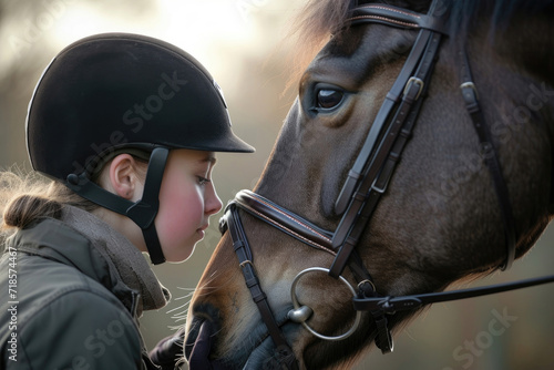 The tender moment between a rider and a horse © Veniamin Kraskov