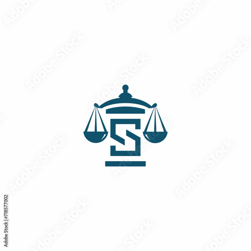 letter S law firm logo design photo