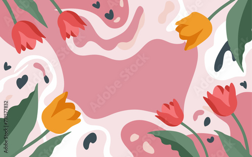 Abstract background poster. Good for fashion fabrics  postcards  email header  wallpaper  banner  events  covers  advertising  and more. Valentine s day  women s day  mother s day background.