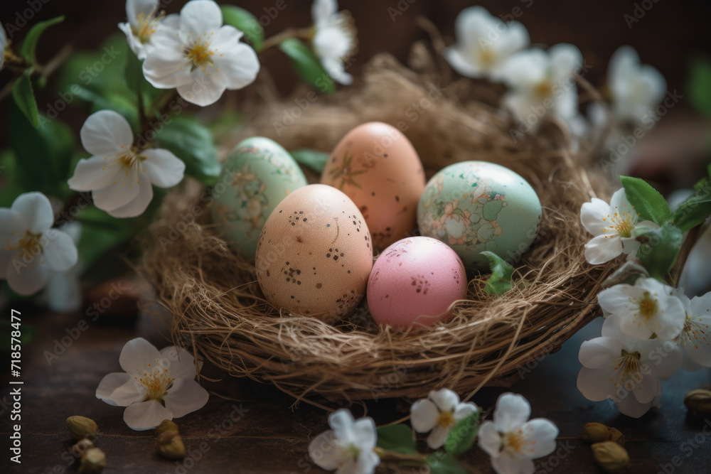 Happy easter day concept abstract background. Generative ai. Happy easter day concept abstract background. Generative ai.