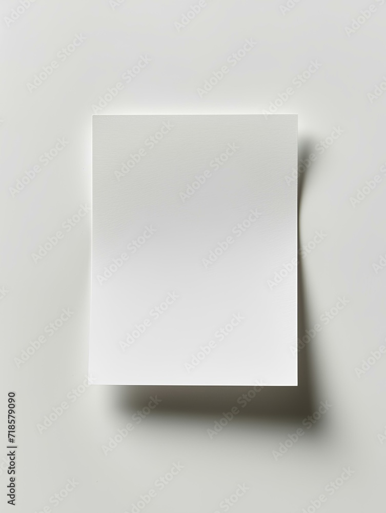 Plain white sticky post note isolated on white background. generative AI Plain white sticky post note isolated on white background. generative AI