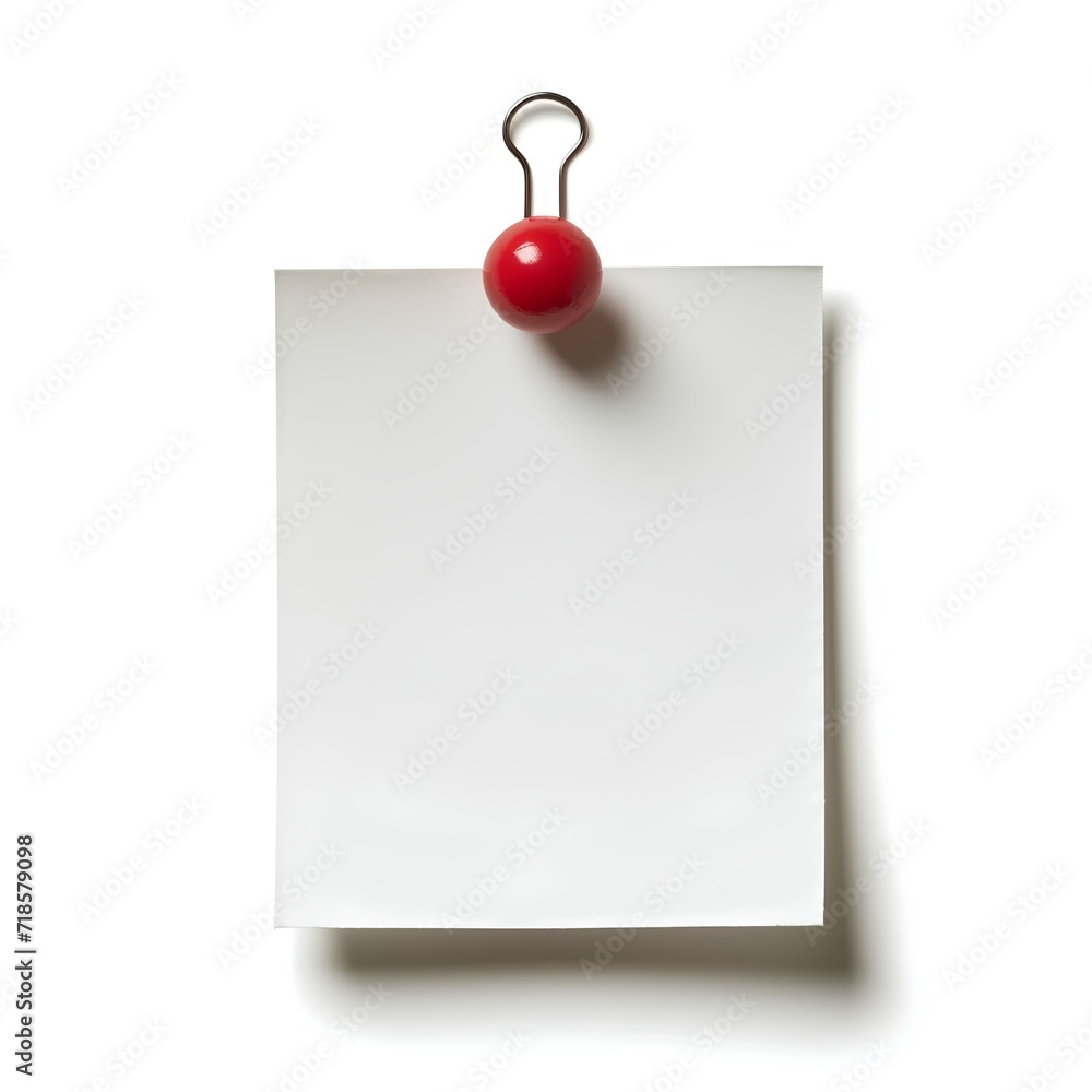 Plain white sticky post note isolated on white background. generative AI Plain white sticky post note isolated on white background. generative AI