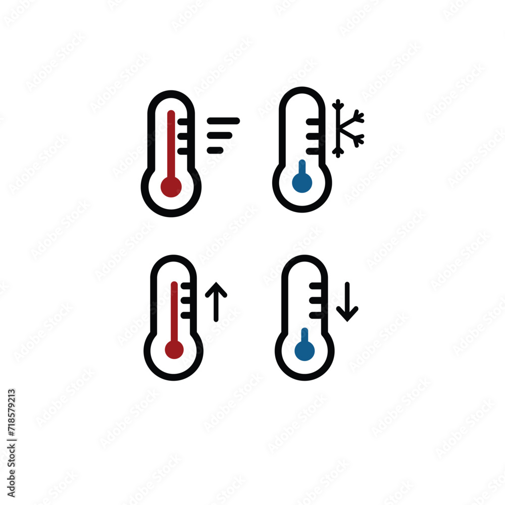 Thermometer, weather icon. Temperature thermometer icon collection. Weather thermometer icon or sign. Stock vector Thermometer, weather icon. Temperature thermometer icon collection. Weather thermometer icon or sign. Stock vector