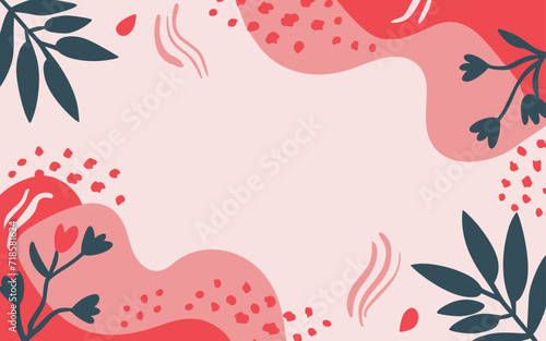 Abstract tulip background poster. Good for fashion fabrics, postcards, email header, wallpaper, banner, events, covers, advertising, and more. Valentine's day, women's day, mother's day background.
