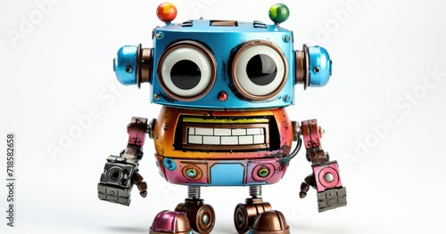 blue robot toy