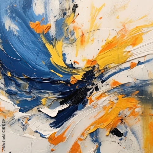 an illustration of an abstract painting using vivid colors and brush strokes