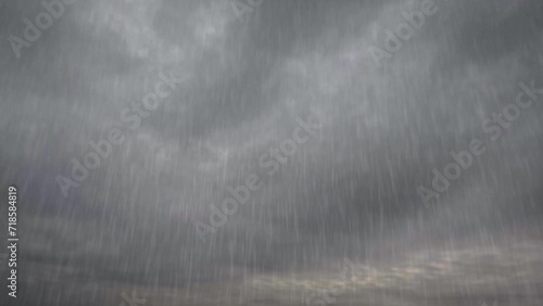 timelapse video of shower rain with massive gloomy storm clouds
