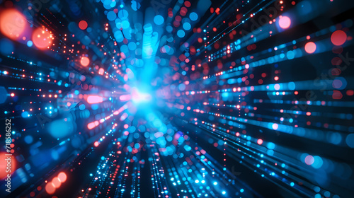 Wallpaper Mural Digital Abstract background with red and blue lights  Torontodigital.ca