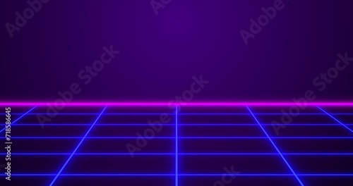 
Infinite grid moving glitch clip till the horizon in 4K. Games starting intro electrified fied vapur style synthwave running neon grid background. Techno style with punk colors video games bg.

 photo