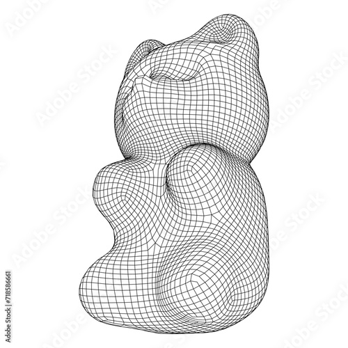 Gummy bear. Jelly fruit candy